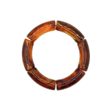 Tortoise Swirl Acrylic Bamboo Bracelet