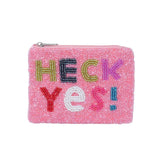 HECK YES Beaded Mini Bag