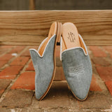 Adaire Mule - Denim Western Stitch