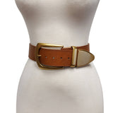 Wide Western Statement Buckle Loop Belt