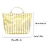 Glossy Striped Tote