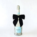 Beau Bottles Black Linen Bottle Bow