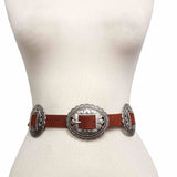 Genuine Suede Concho Belt